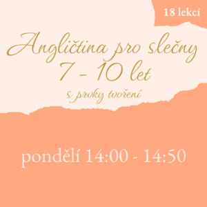 Angličtina pro slečny 7 - 10 let s tvořením